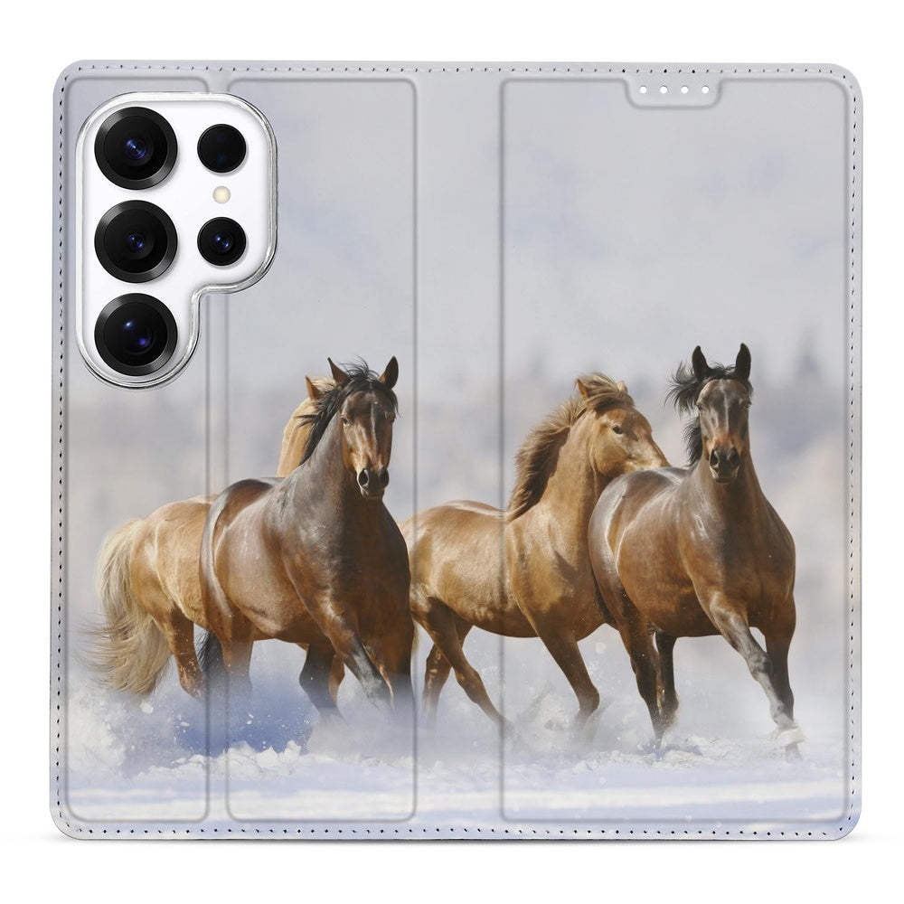 Samsung Galaxy S26 Ultra Book Cover Paarden Vooraanzicht.
