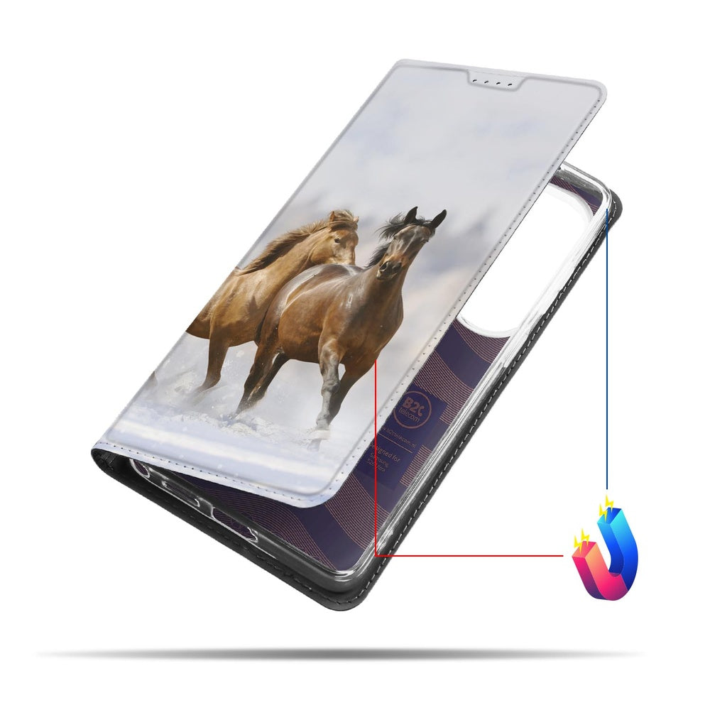 Samsung Galaxy S26 Ultra Book Cover Paarden vooraanzicht.