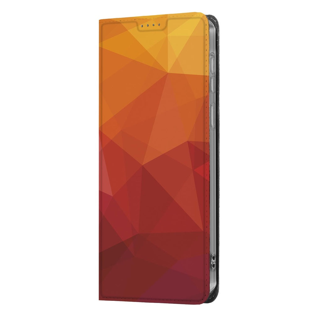 Samsung Galaxy S26 Ultra Bookcase Polygon Red Vooraanzicht.