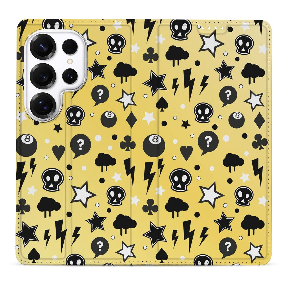 Samsung Galaxy S26 Ultra Telefoonhoesje Punk Geel Vooraanzicht.