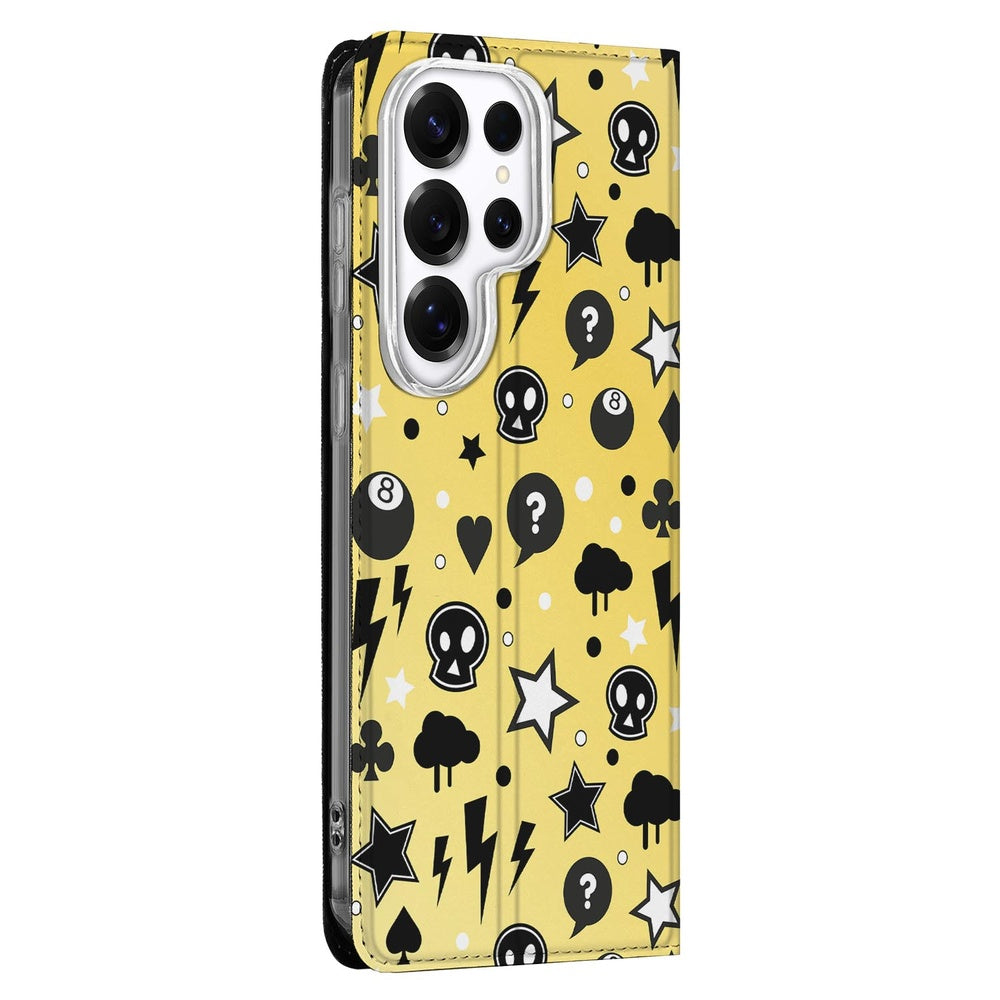 Samsung Galaxy S26 Ultra Telefoonhoesje Punk Geel Vooraanzicht.