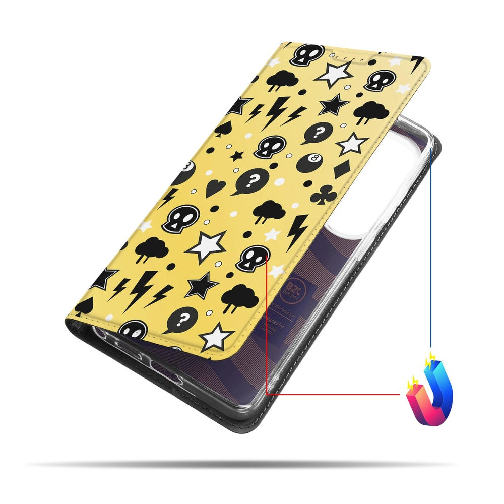 Samsung Galaxy S26 Ultra Telefoonhoesje Punk Geel Vooraanzicht.