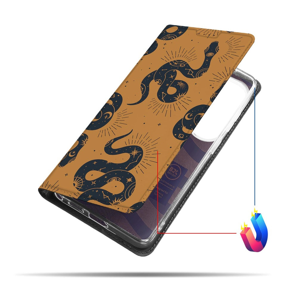 Samsung Galaxy S26 Ultra Book Case Snakes Vooraanzicht.
