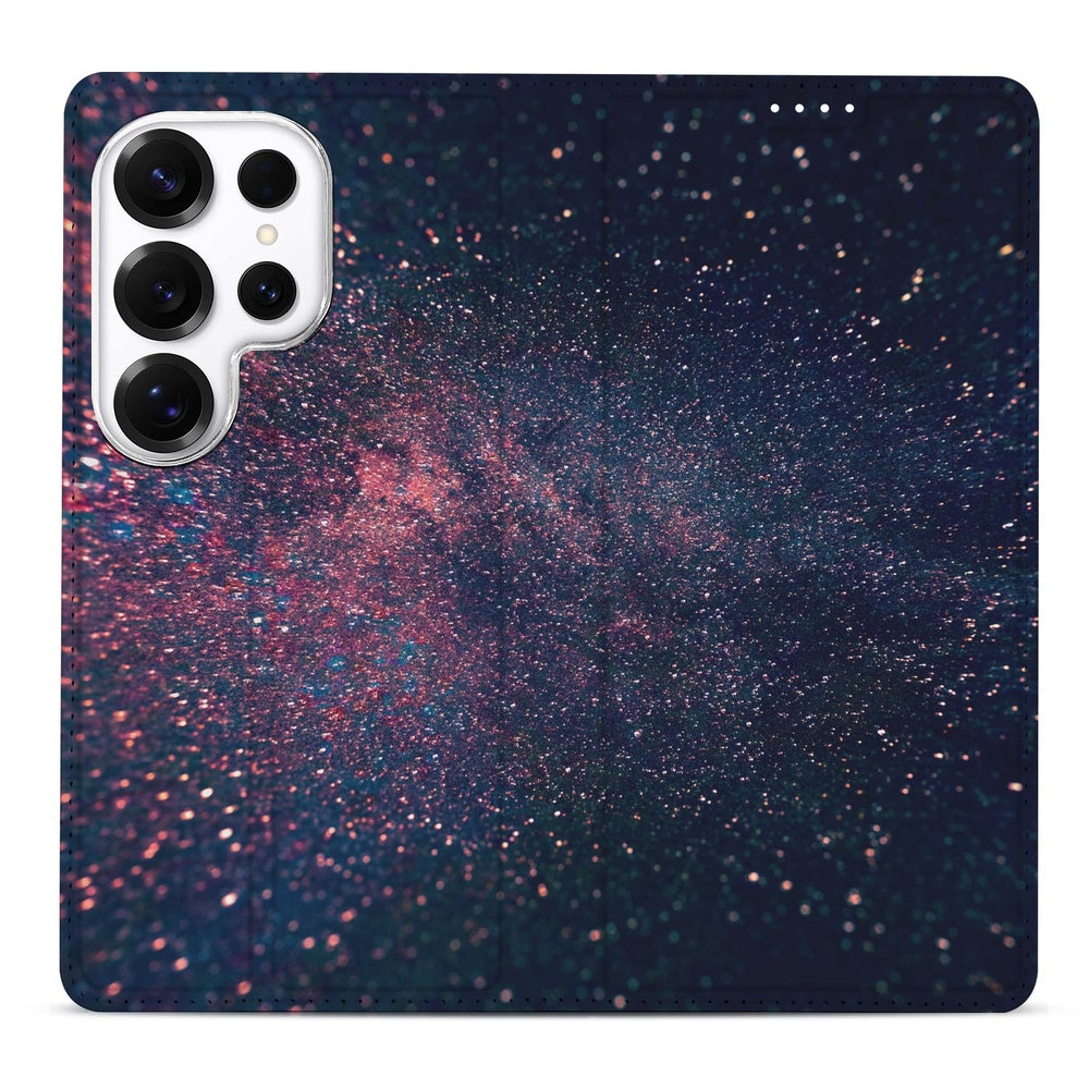 Samsung Galaxy S26 Ultra Stand Case Stars galaxy design vooraanzicht.