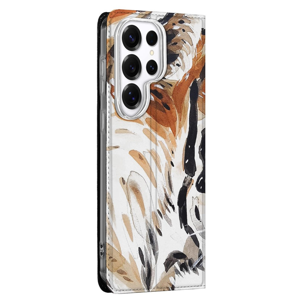 Samsung Galaxy S26 Ultra Telefoonhoesje Watercolor Tiger Vooraanzicht.