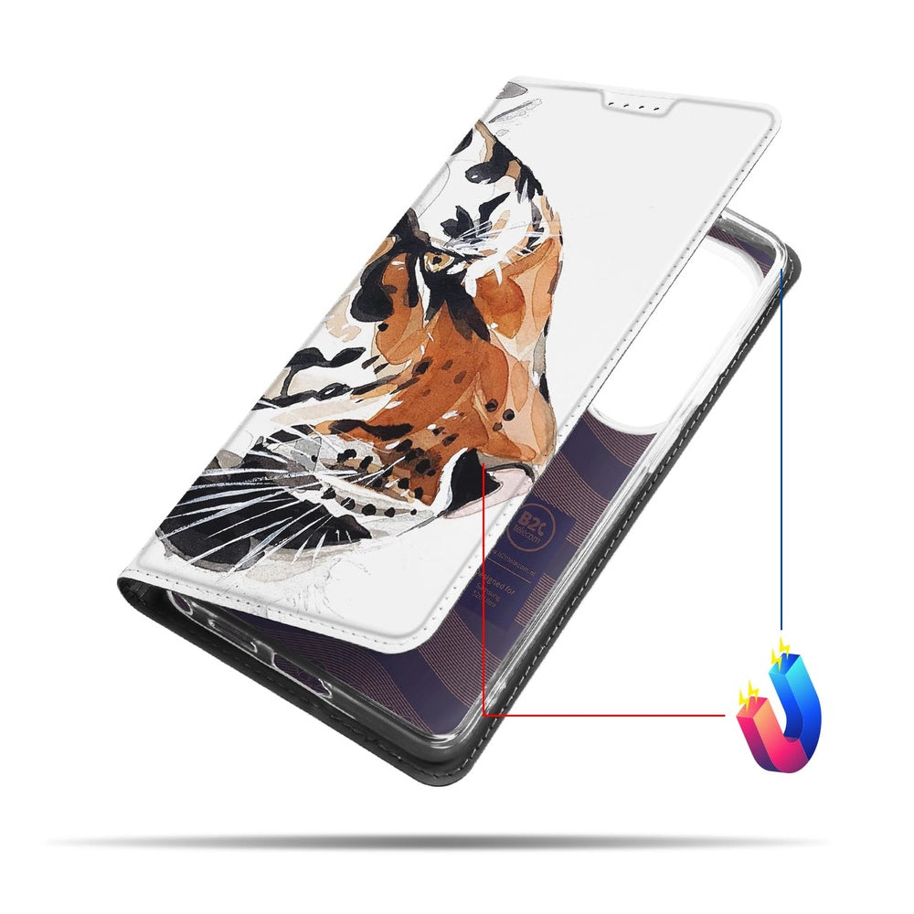 Samsung Galaxy S26 Ultra Telefoonhoesje Watercolor Tiger Vooraanzicht.
