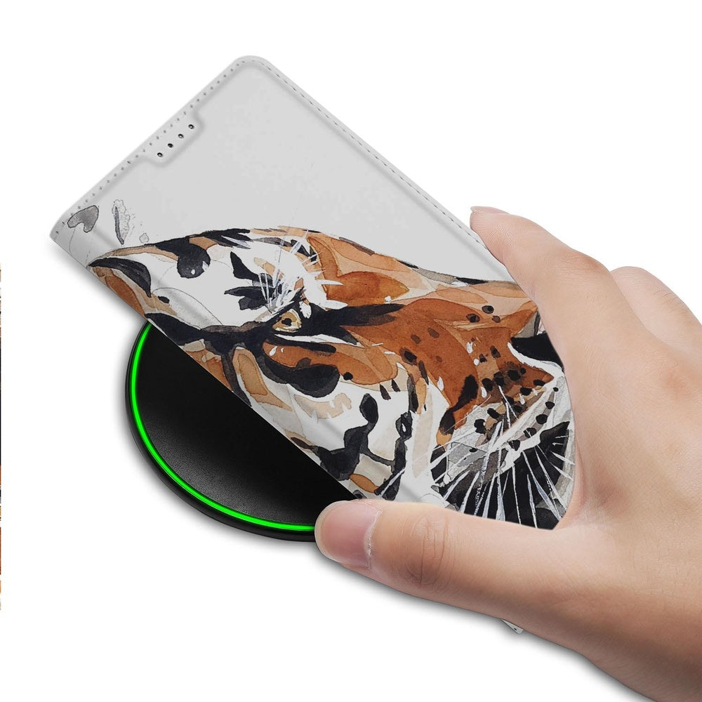 Samsung Galaxy S26 Ultra Telefoonhoesje Watercolor Tiger Vooraanzicht.