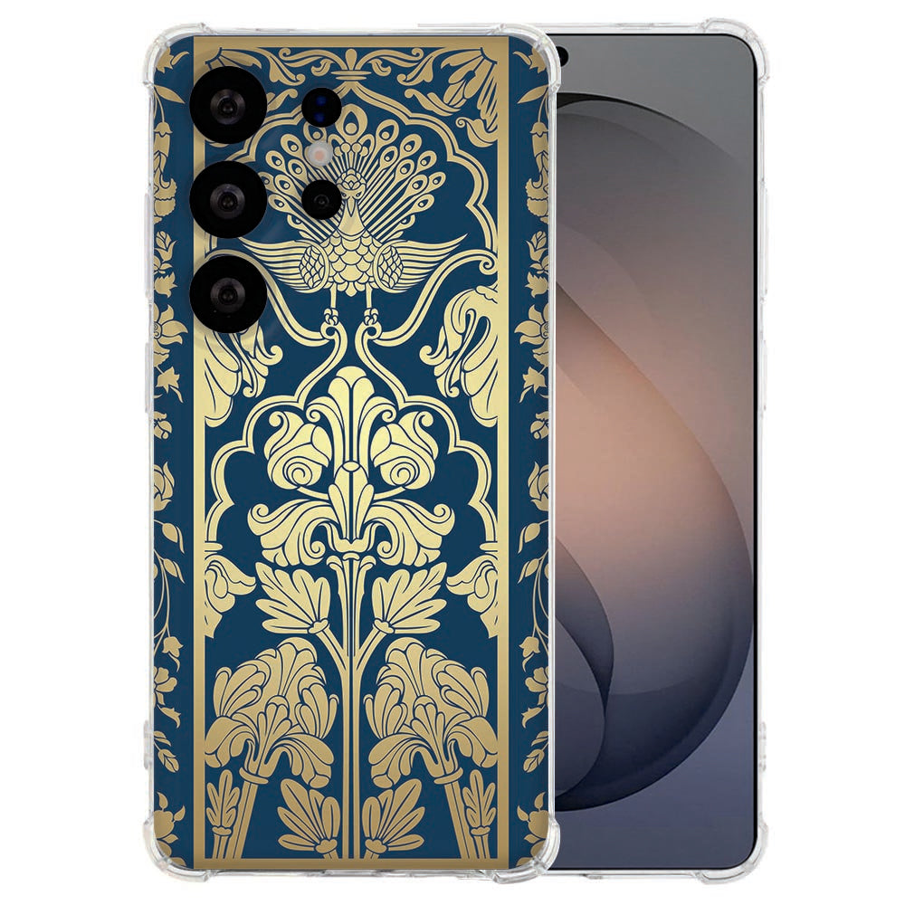 Samsung Galaxy S26 Ultra Flexibele back cover Beige Flowers Valbestendig