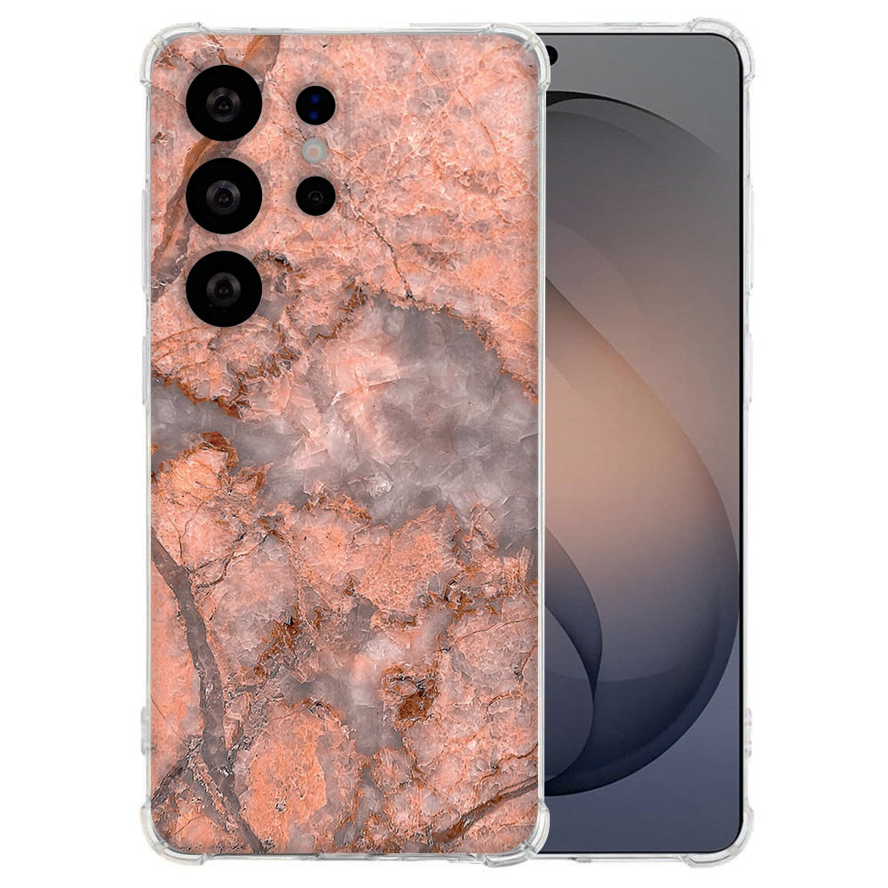 Softcase Samsung Galaxy S26 Ultra Marmer Oranje Antishock