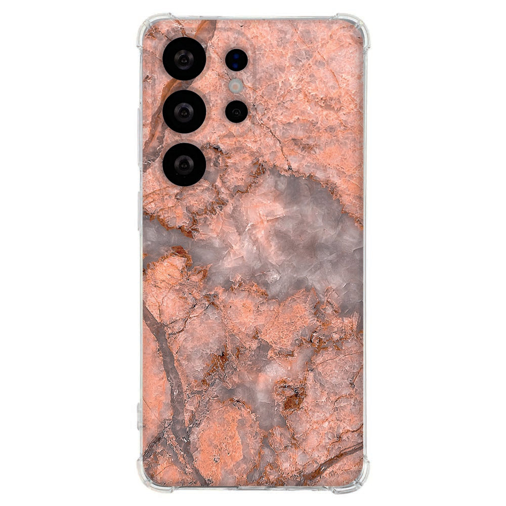 Softcase Samsung Galaxy S26 Ultra Marmer Oranje Antishock