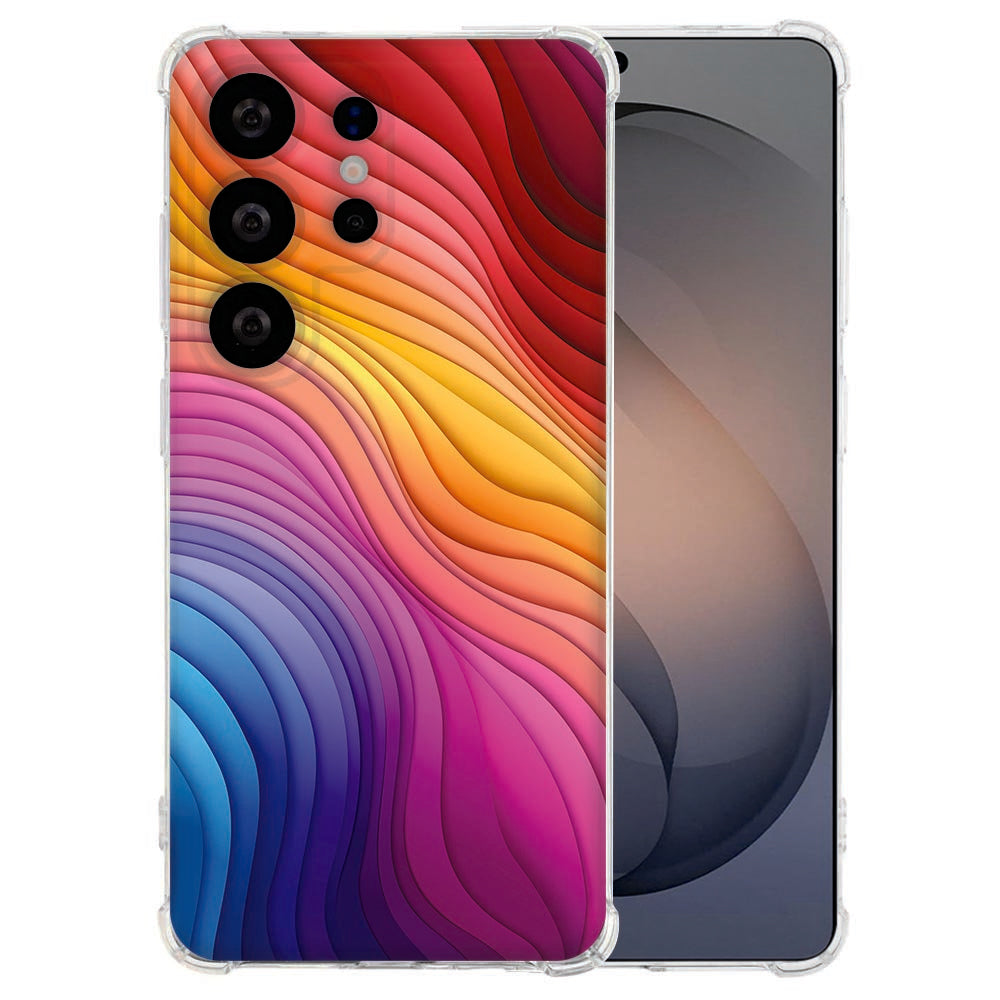 TPU Siliconen Hoesje Samsung Galaxy S26 Ultra Regenboog Antishock