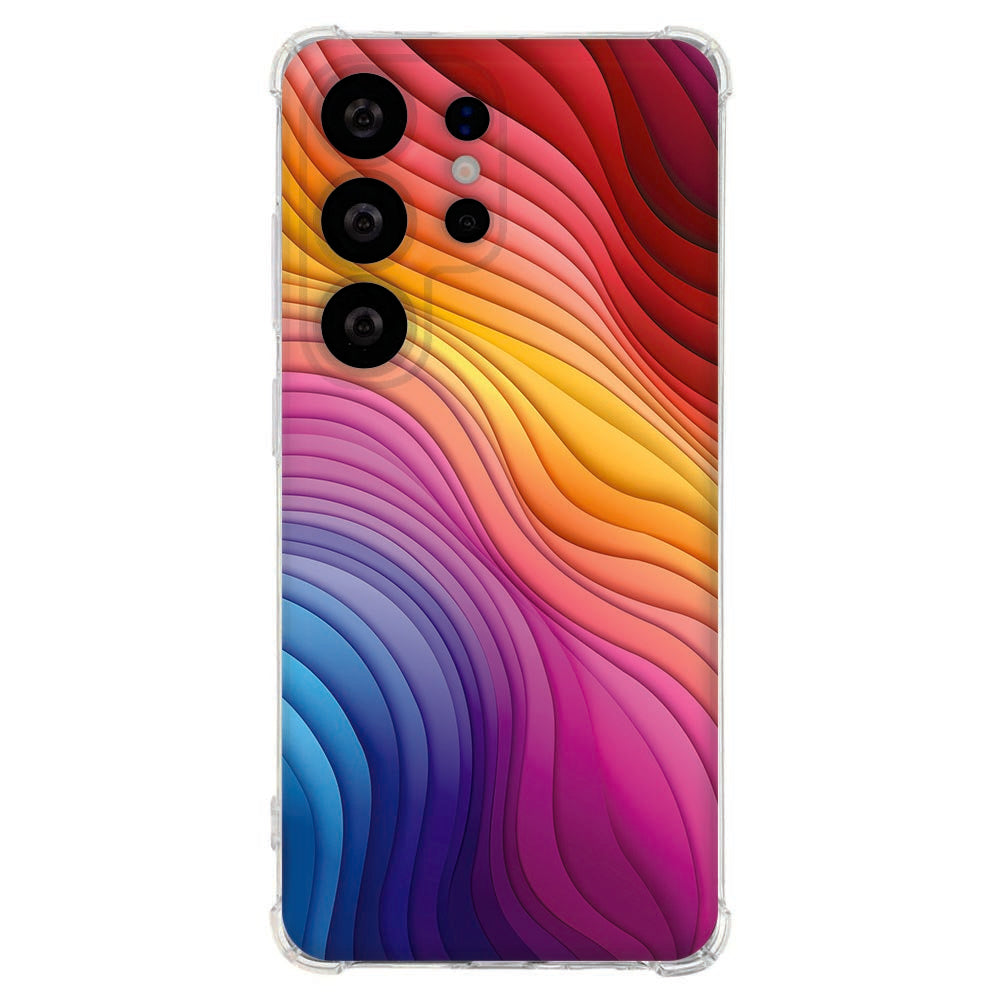 TPU Siliconen Hoesje Samsung Galaxy S26 Ultra Regenboog Antishock