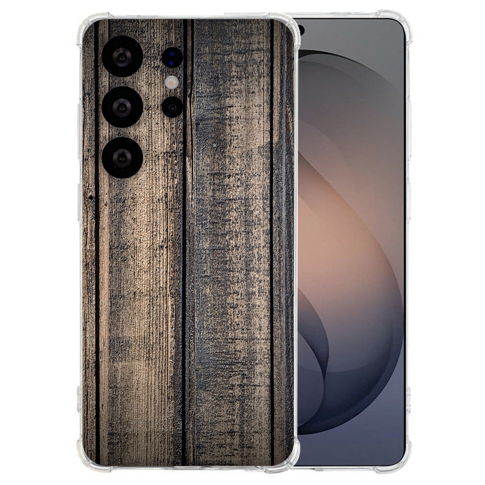 TPU Siliconen Hoesje Samsung Galaxy S26 Ultra Steigerhout Schokbestendig