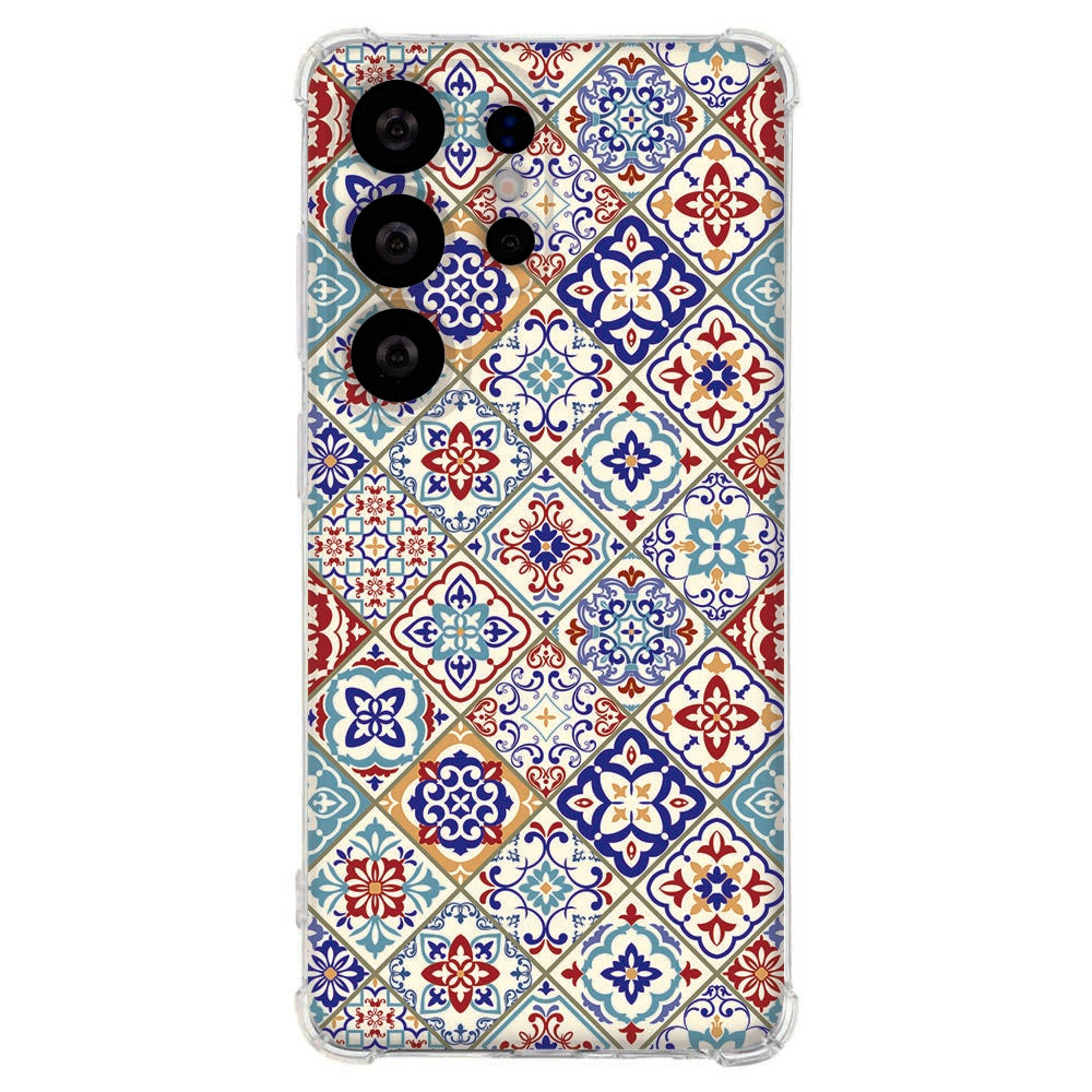 Flexibele back cover Samsung Galaxy S26 Ultra Tiles Color Valbestendig
