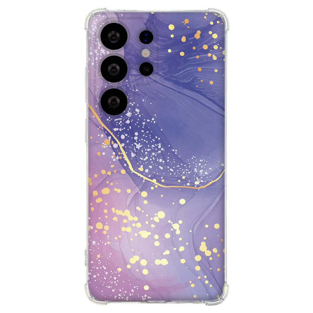 Softcase Samsung Galaxy S26 Ultra Watercolor Paars Schokbestendig
