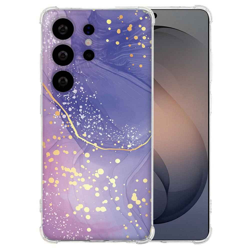Softcase Samsung Galaxy S26 Ultra Watercolor Paars Schokbestendig