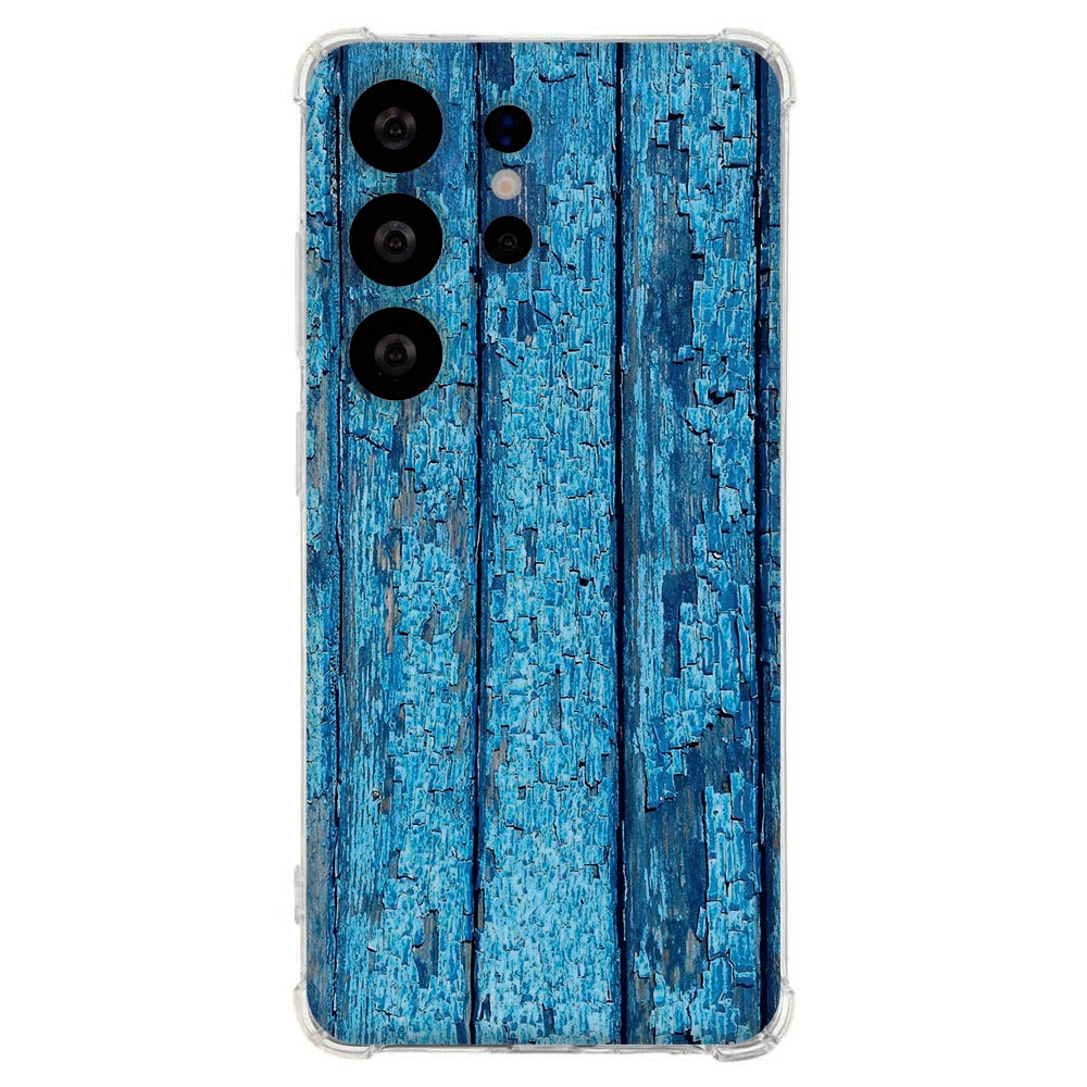 TPU Siliconen Hoesje Samsung Galaxy S26 Ultra Wood Blue Shockproof