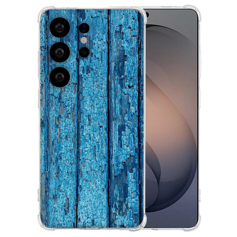 TPU Siliconen Hoesje Samsung Galaxy S26 Ultra Wood Blue Shockproof
