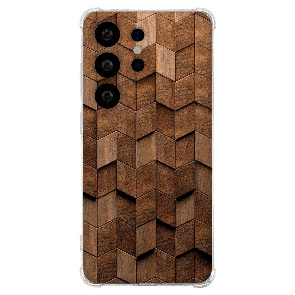 Backcover Hoesje Samsung Galaxy S26 Ultra Wooden Cubes Valbestendig