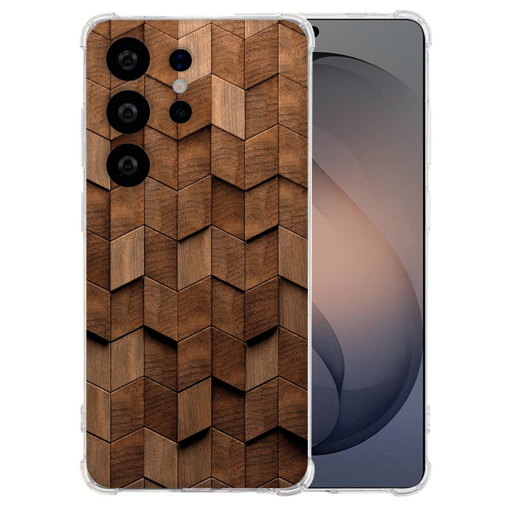 Backcover Hoesje Samsung Galaxy S26 Ultra Wooden Cubes Valbestendig
