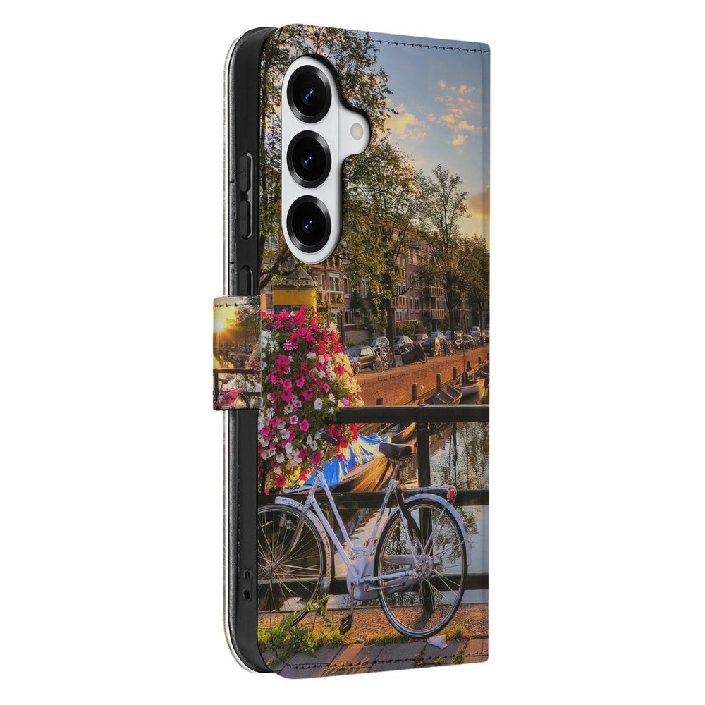 Samsung Galaxy S26 Book Case Hoesje Amsterdamse Grachten Voorzijde.
