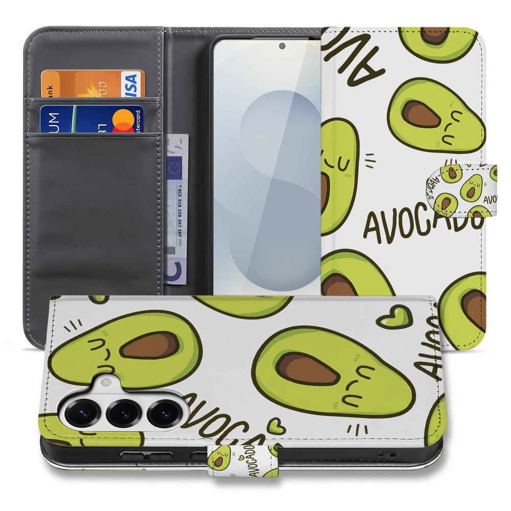 Samsung Galaxy S26 Book Case Avocado Singing Groen Vooraanzicht.