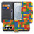 Samsung Galaxy S26 Hoesje Blokken Design boekportemonnee kleurrijk vooraanzicht.