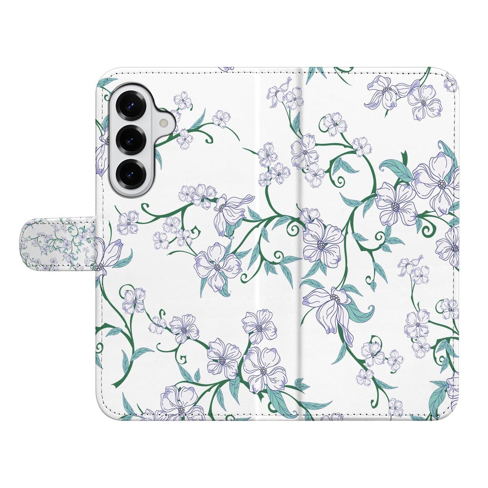 Samsung Galaxy S26 Book Case Hoesje Blossom White Vooraanzicht.