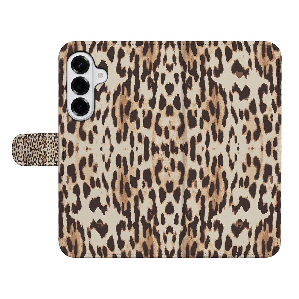 Book Case Hoesje Samsung Galaxy S26 Leopard met een stijlvol en luxe leopardpatroon.