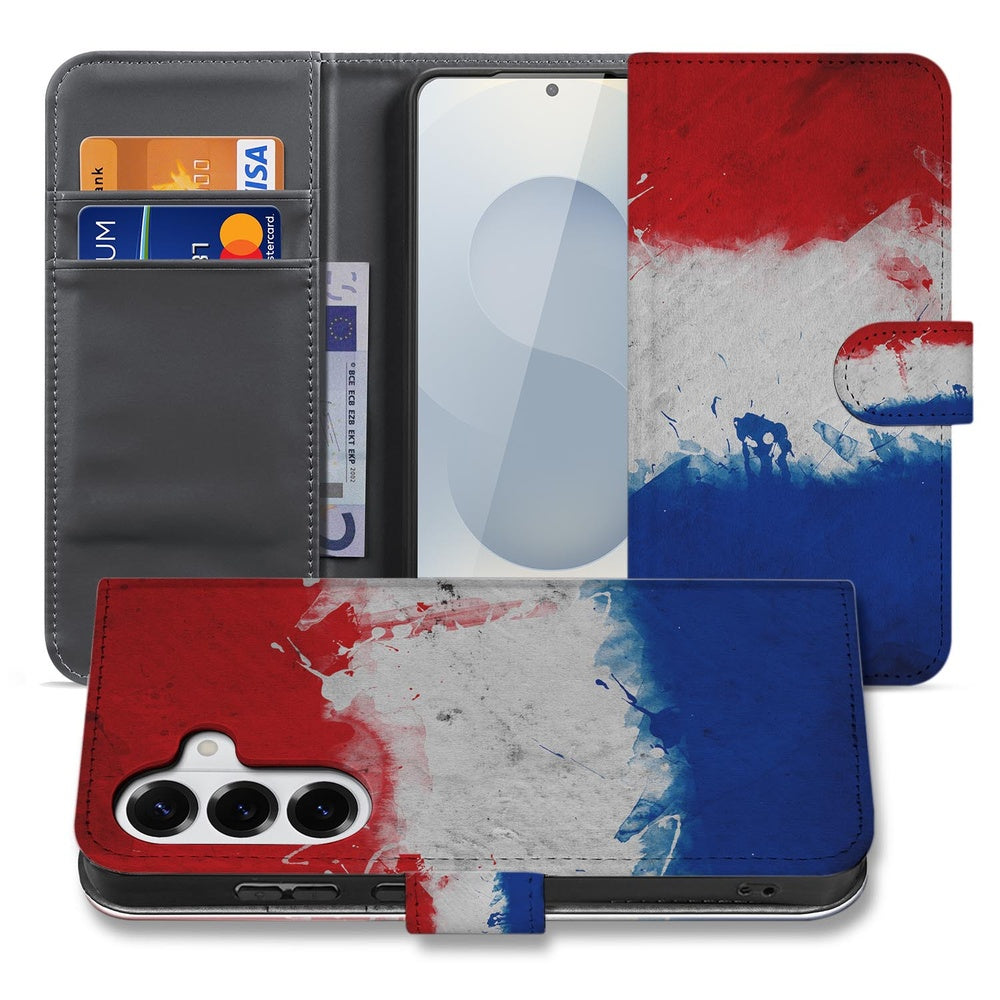 Samsung Galaxy S26 Book Case Hoesje Nederlandse Vlag detail weergave.