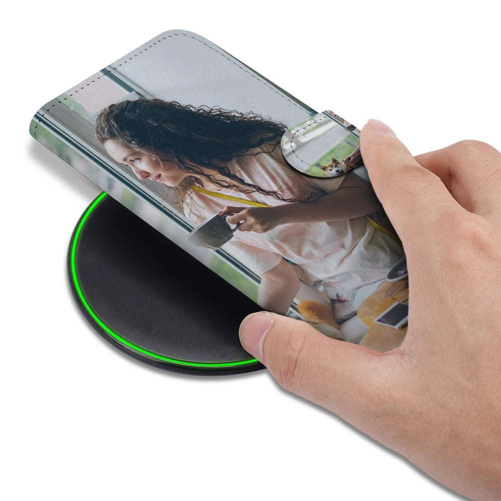 Samsung Galaxy S26 Bookcase Hoesje Maken met Foto print design vooraanzicht.