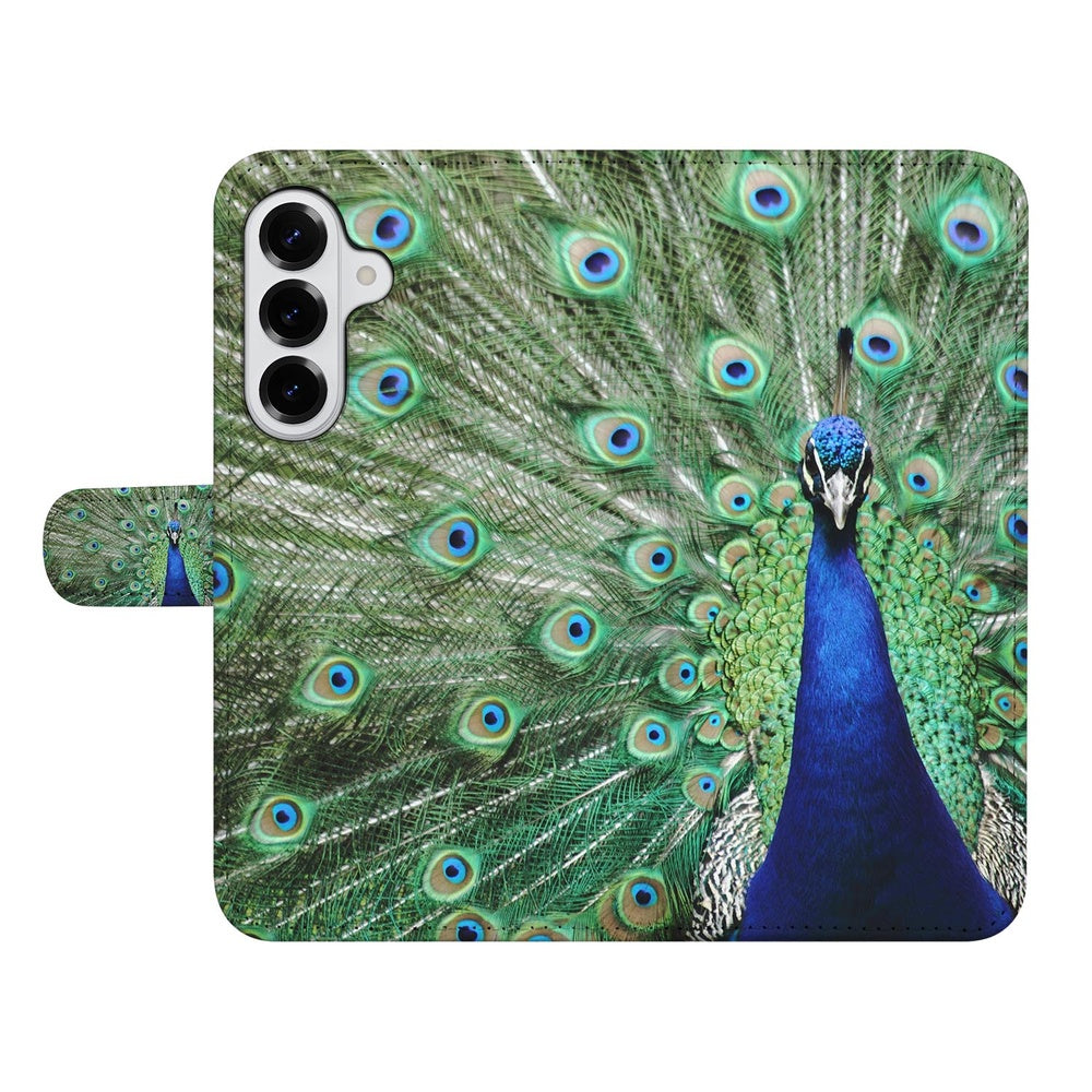 Samsung Galaxy S26 Bookcase Hoesje Pauwprint Voorzijde.