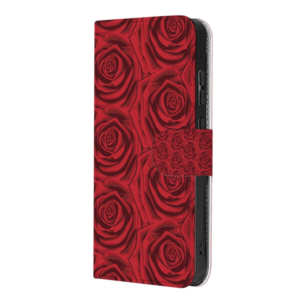Samsung Galaxy S26 Telefoonhoesje Red Roses rozenprint vooraanzicht.