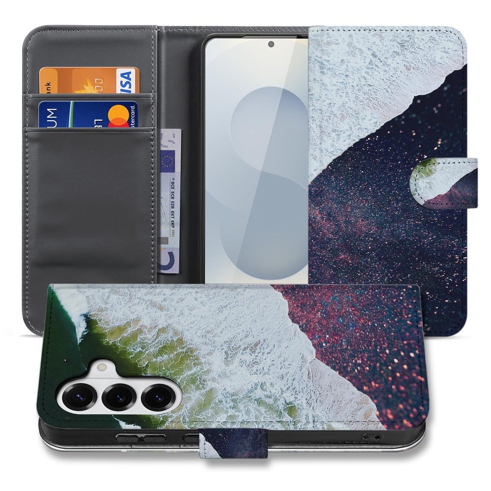 Samsung Galaxy S26 Book Case Sea in Space boekhoesje maritieme print vooraanzicht.