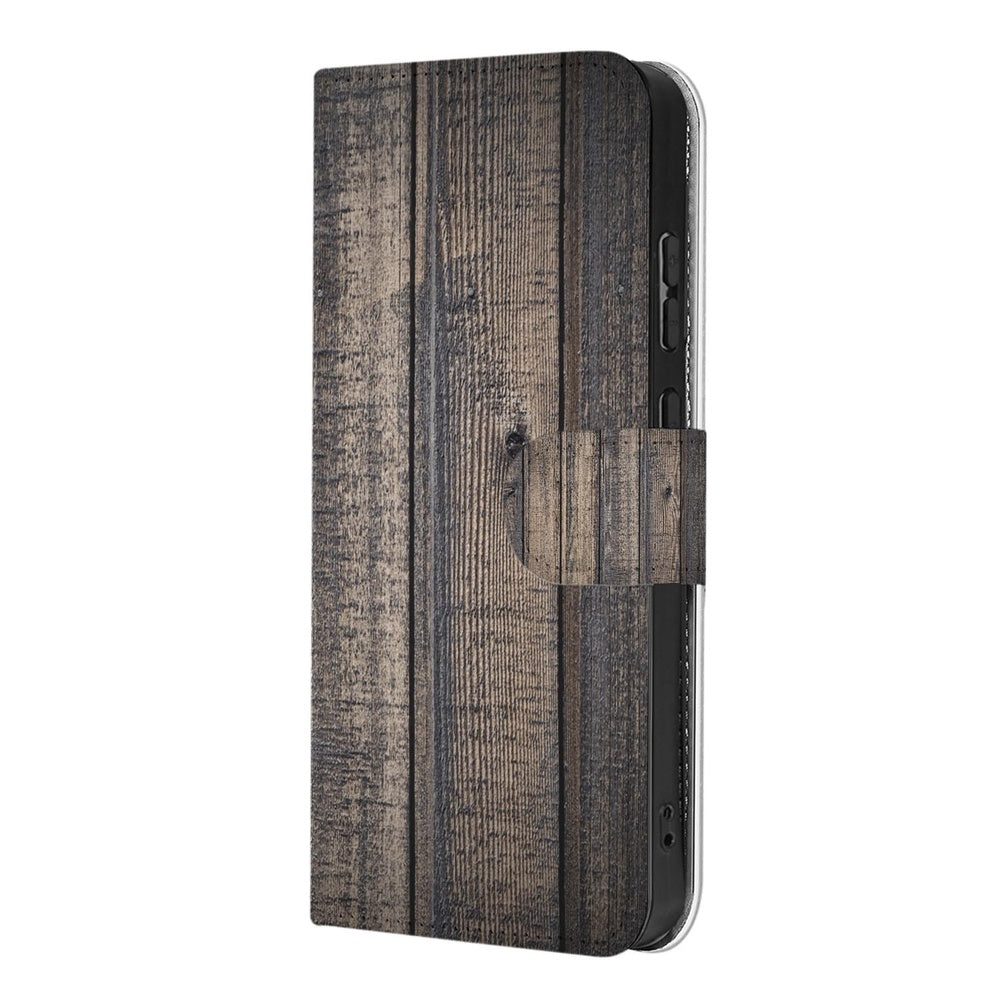 Samsung Galaxy S26 Bookcase Hoesje Steigerhout Design Steigerhout Aanzicht.