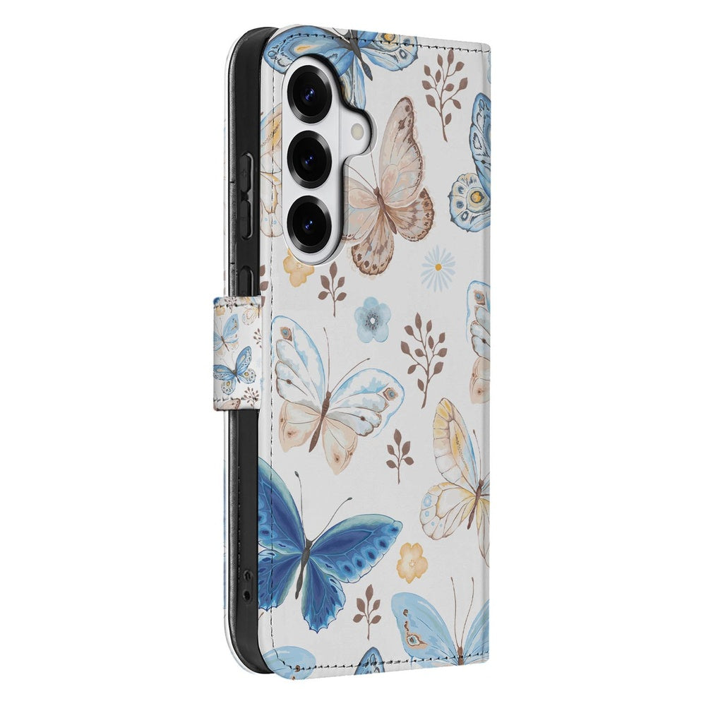 Samsung Galaxy S26 Wallet Hoesje Vlinder Vlinderpatroon Zijkant.