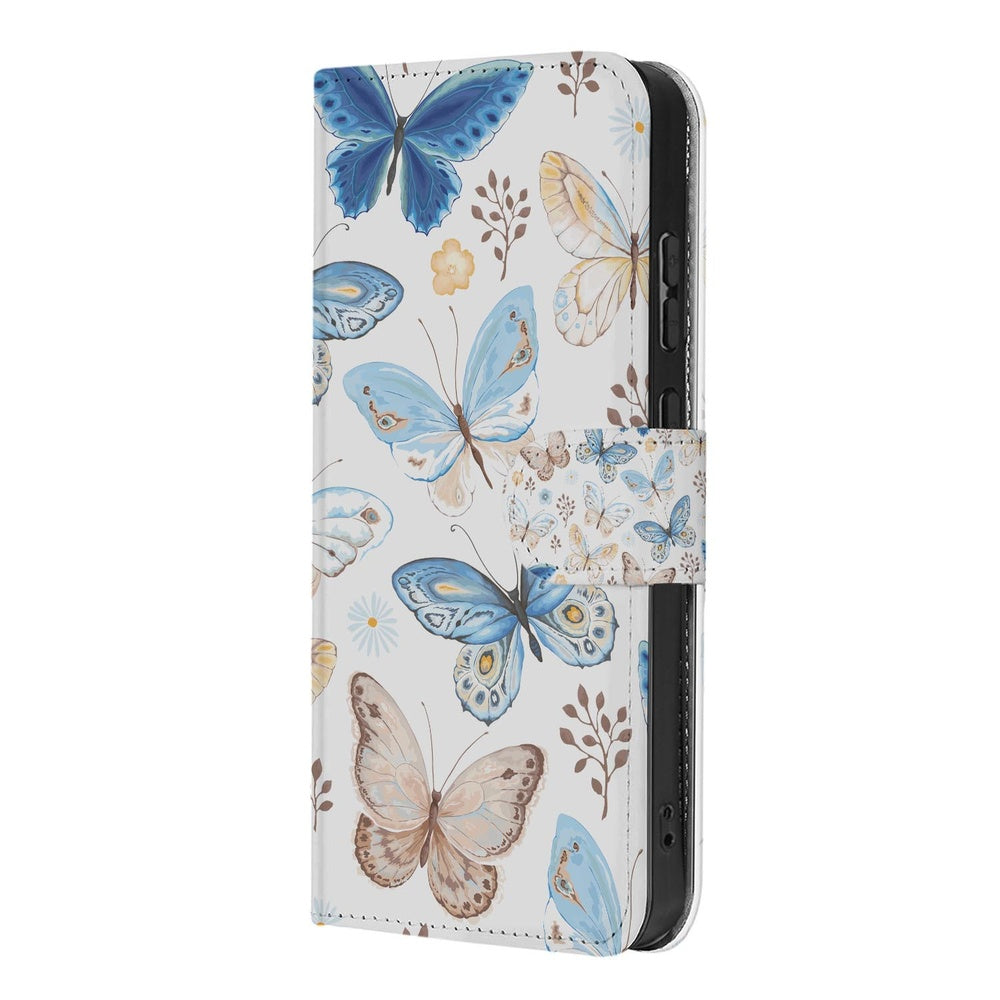 Samsung Galaxy S26 Wallet Hoesje Vlinder design vlinderpatroon zijaanzicht.