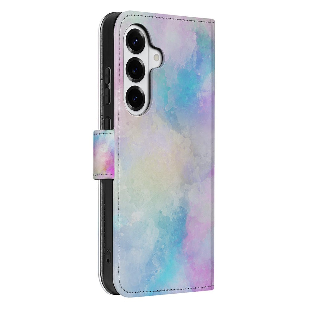 Samsung Galaxy S26 Bookcase Hoesje Watercolor Light pastelverf-print voorkant.