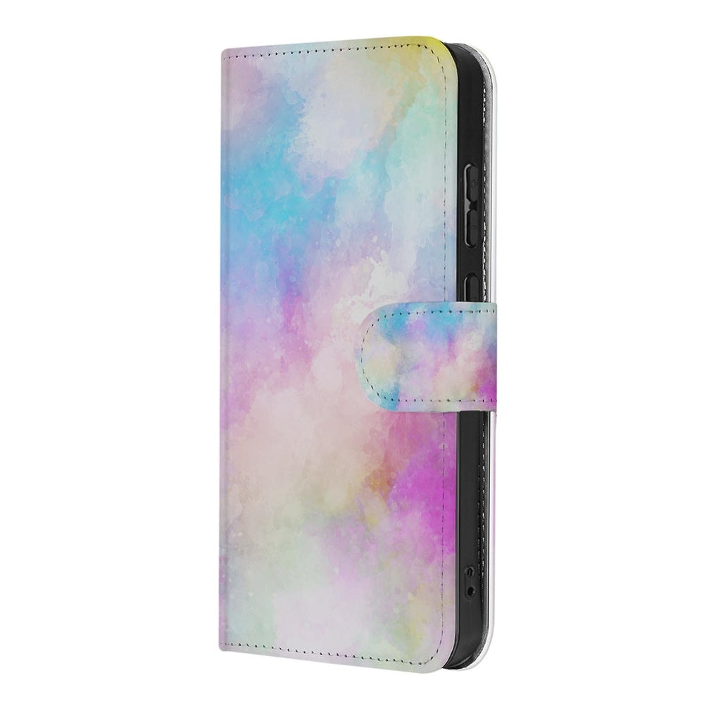Samsung Galaxy S26 Bookcase Hoesje Watercolor Light pastelverf-print zijkant.