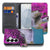 Samsung Galaxy S26 Portemonnee Hoesje Waterval Paars ontwerp met waterfall en paars bloemen in open positie.