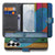 Samsung Galaxy S26 Book Case Hoesje Wood Heart voorkant met kleurige houten print en ruimte voor kaarten.