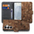 Samsung Galaxy S26 Bookcase Bruin Houtprint Vooraanzicht.