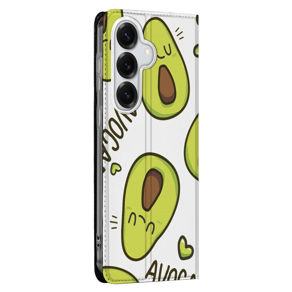 Samsung Galaxy S26 Flip Style Cover Avocado Singing Avocadoprint Details. 