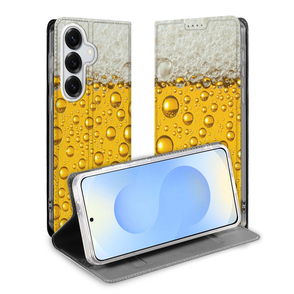 Samsung Galaxy S26 Bookcase Bier Flip Style Cover Bier Vooraanzicht.