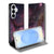 Samsung Galaxy S26 Galaxy Book Case diep paarse tinten sterren vooraanzicht.