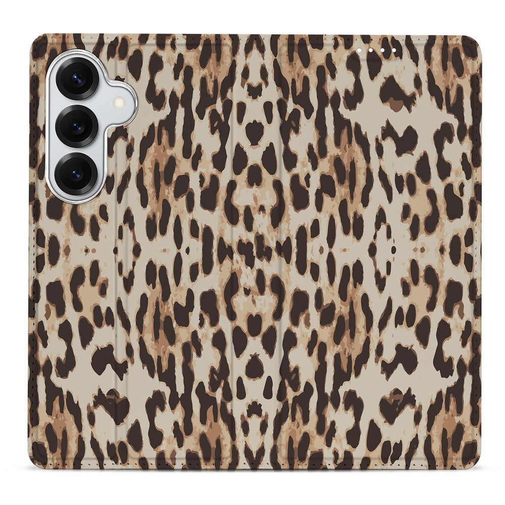 Samsung Galaxy S26 Bookcase Hoesje Leopardprint Aanzicht.