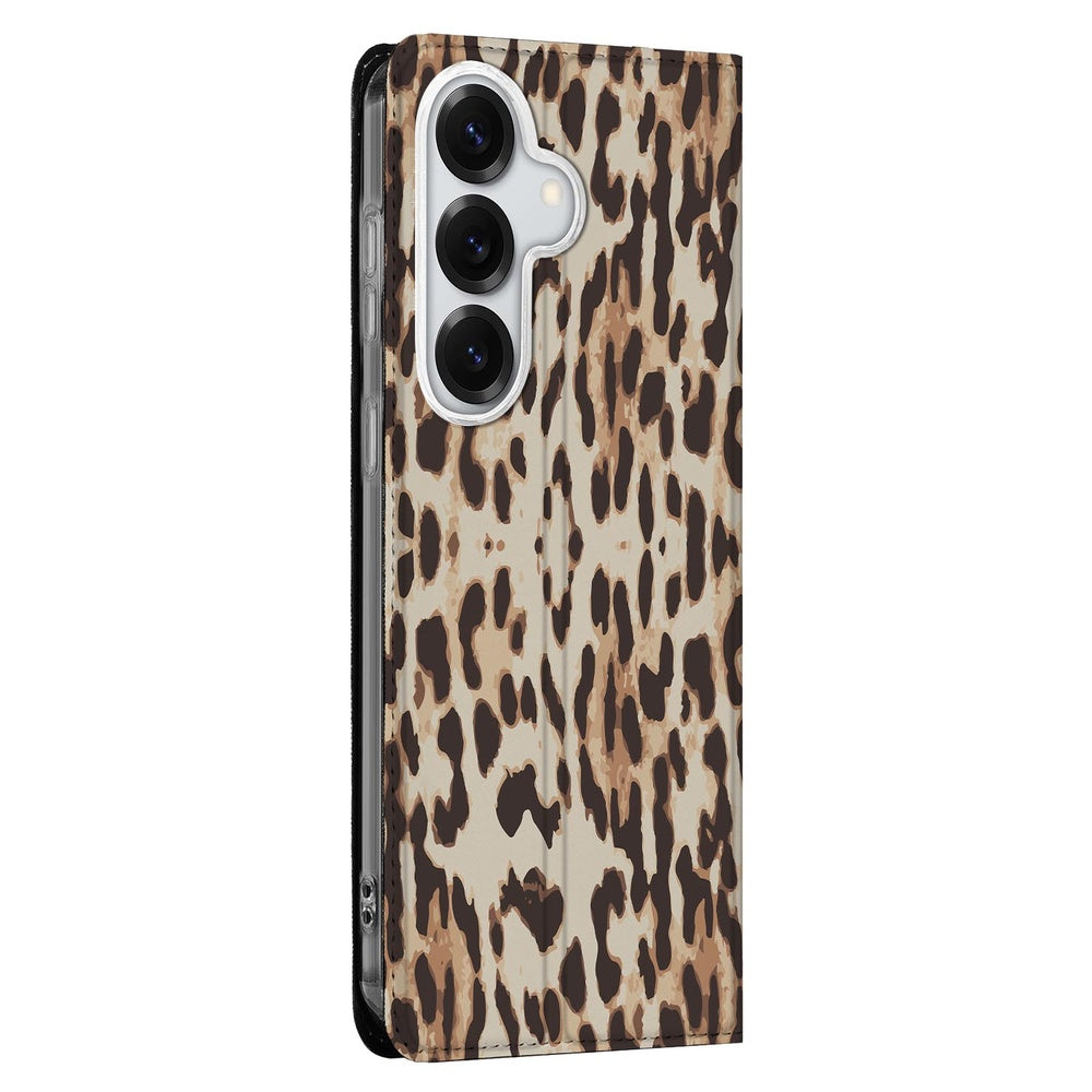 Samsung Galaxy S26 Bookcase Hoesje Leopard detail.