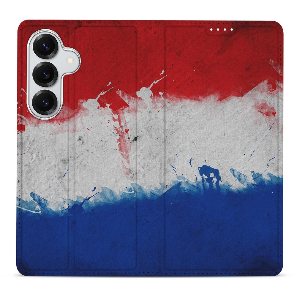 Samsung Galaxy S26 Bookcase Hoesje Nederland vlag detail.