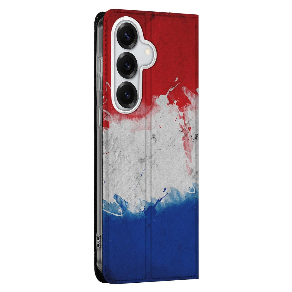 Samsung Galaxy S26 Bookcase Hoesje Nederlandse Vlag Vooraanzicht.