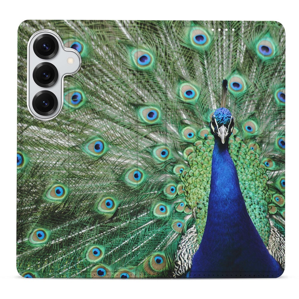 Samsung Galaxy S26 Pauw Book Cover Pauw-motief Vooraanzicht.